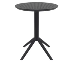 Table de terrasse pour CHR pliante ronde, noire Table de terrasse pour CHR pliante ronde, noire