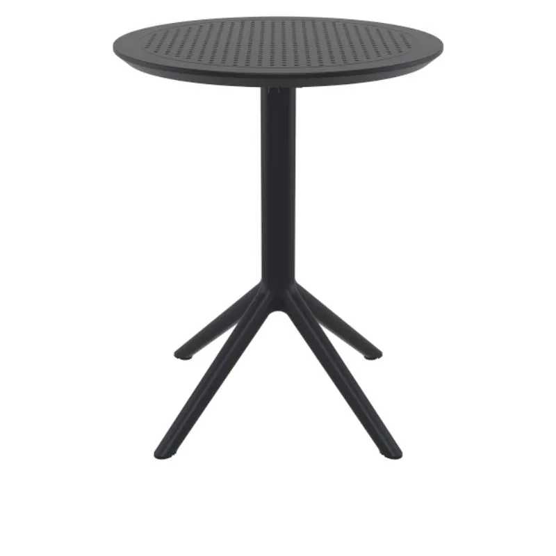 Table de terrasse pour CHR pliante ronde, noire Table de terrasse pour CHR pliante ronde, noire