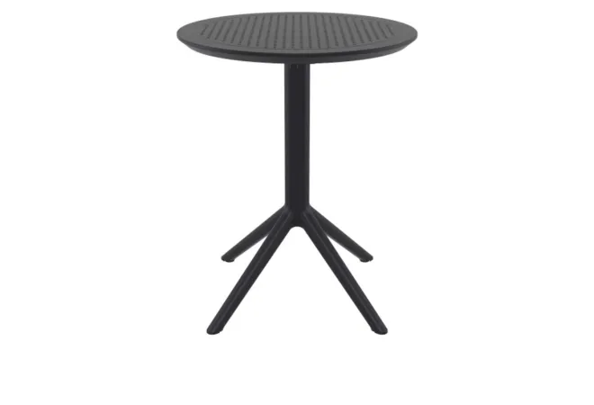 Table de terrasse pour CHR pliante ronde, noire Table de terrasse pour CHR pliante ronde, noire