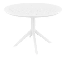 Table ronde pour terrasse CHR 105 cm résine blanche Table ronde pour terrasse CHR 105 cm résine blanche