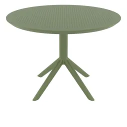 Table extérieure ronde polypro vert olive Table extérieure ronde polypro vert olive