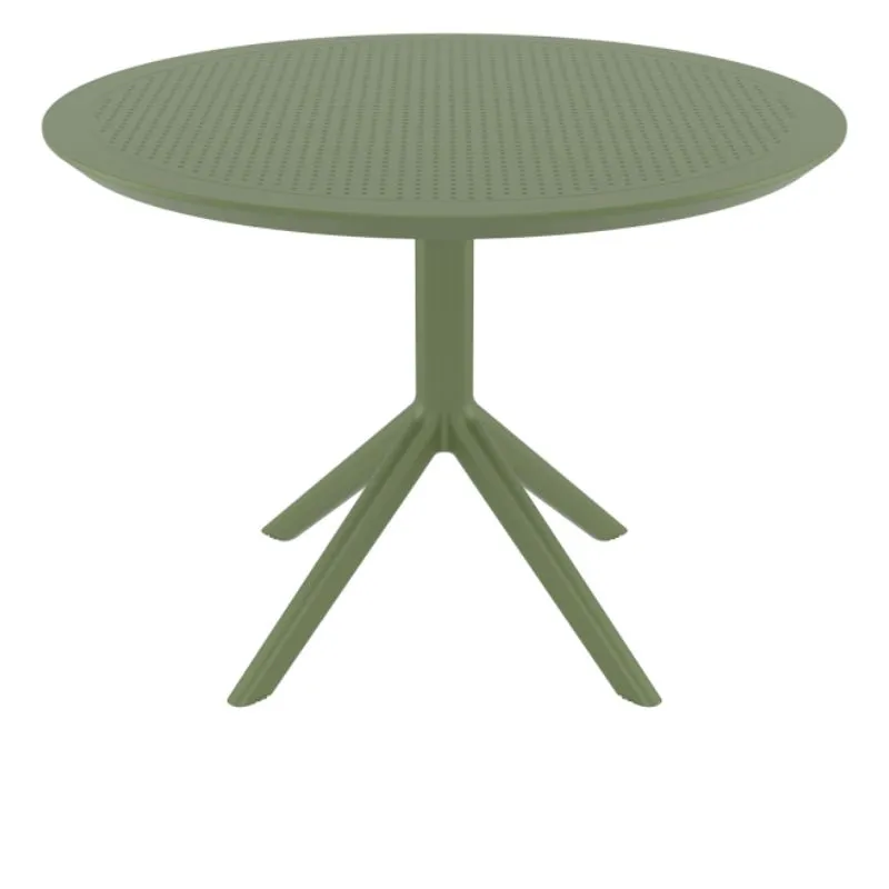 Table extérieure ronde polypro vert olive Table extérieure ronde polypro vert olive
