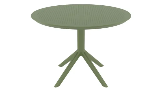 Table extérieure ronde polypro vert olive Table extérieure ronde polypro vert olive