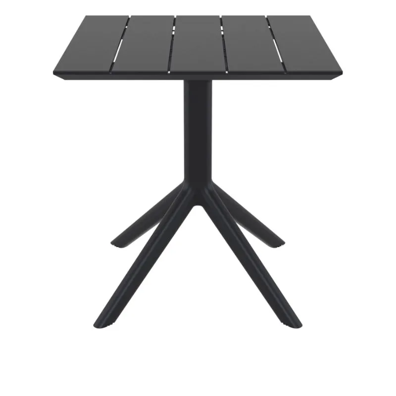 Table de terrasse CHR en résine noire Table de terrasse CHR en résine noire