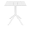 Table pour extérieur CHR carré blanche Table pour extérieur CHR carré blanche