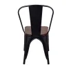 Chaise empilable pour CHR choco/noir Chaise empilable pour CHR choco/noir