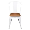 Chaise de café/restaurant blanche et bois clair Chaise de café/restaurant blanche et bois clair