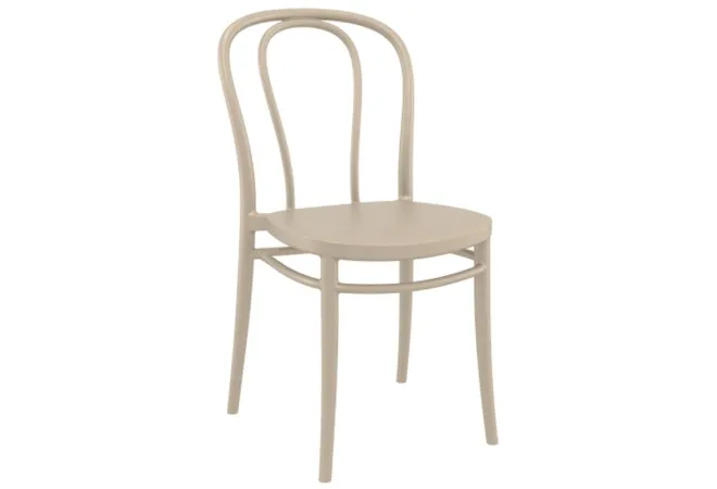 Chaise CHR en polypro coloris taupe Chaise CHR en polypro coloris taupe