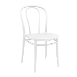 Chaise pour restaurant coloris blanc en polypro Chaise pour restaurant coloris blanc en polypro