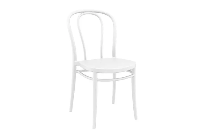 Chaise pour restaurant coloris blanc en polypro Chaise pour restaurant coloris blanc en polypro