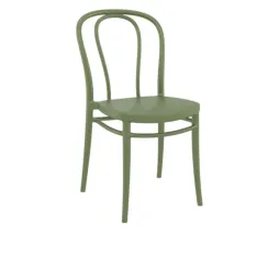 Chaise de restaurant polypro vert olive Chaise de restaurant polypro vert olive