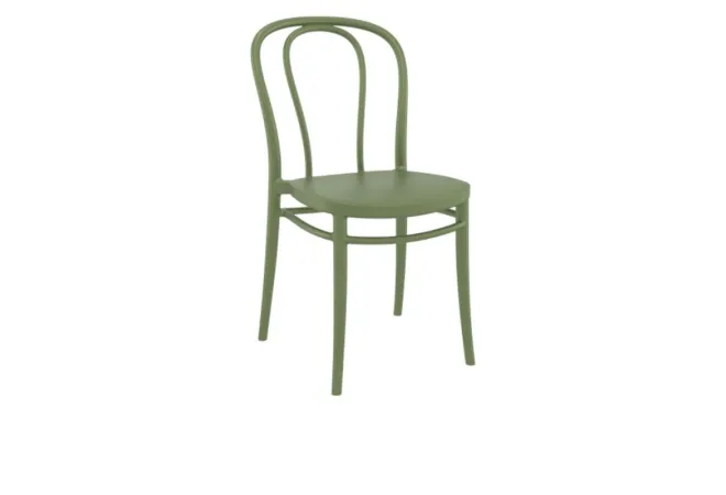 Chaise de restaurant polypro vert olive Chaise de restaurant polypro vert olive