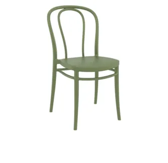 Chaise de restaurant polypro vert olive