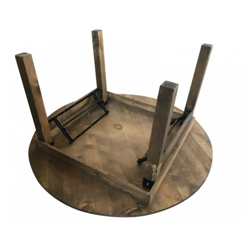 Table pliante en bois ronde pour professionnels Table pliante en bois ronde pour professionnels