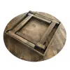 Table en bois ronde pliée et compacte Table en bois ronde pliée et compacte