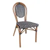 Chaises en alu effet bambou coloris noir et blanc Chaises en alu effet bambou coloris noir et blanc