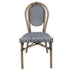 Chaise de terrasse CHR noire et blanche Chaise de terrasse CHR noire et blanche