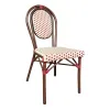 Chaise de café extérieur crème et rouge Chaise de café extérieur crème et rouge
