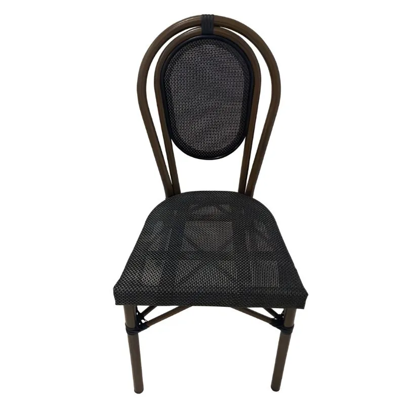 Chaise de café extérieur gris foncé Chaise de café extérieur gris foncé