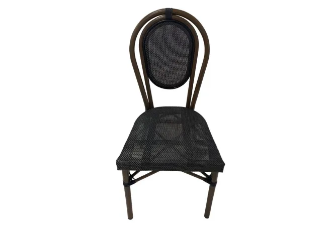 Chaise de café extérieur gris foncé Chaise de café extérieur gris foncé