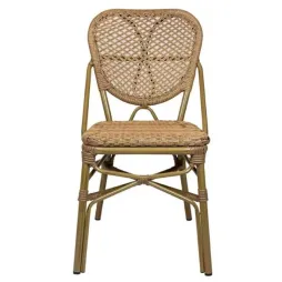 Chaise de terrasse CHR aluminium et rotin synthétique Chaise de terrasse CHR aluminium et rotin synthétique