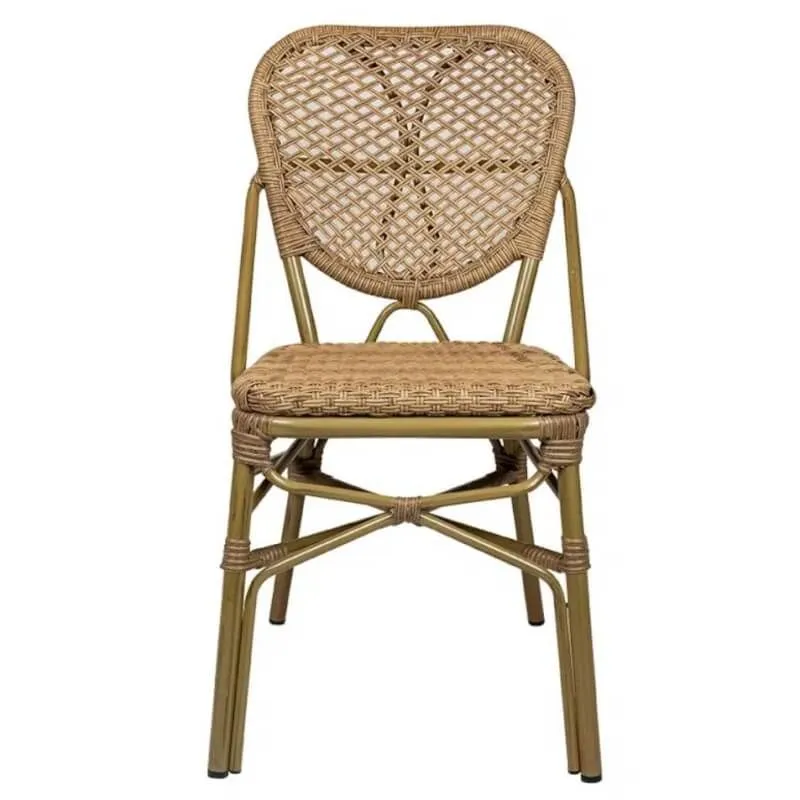 Chaise de terrasse CHR aluminium et rotin synthétique Chaise de terrasse CHR aluminium et rotin synthétique