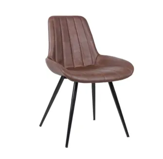 Chaise CHR en cuir synthétique marron