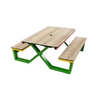 Table de pique-nique pour enfant - Table à dégagement latéral