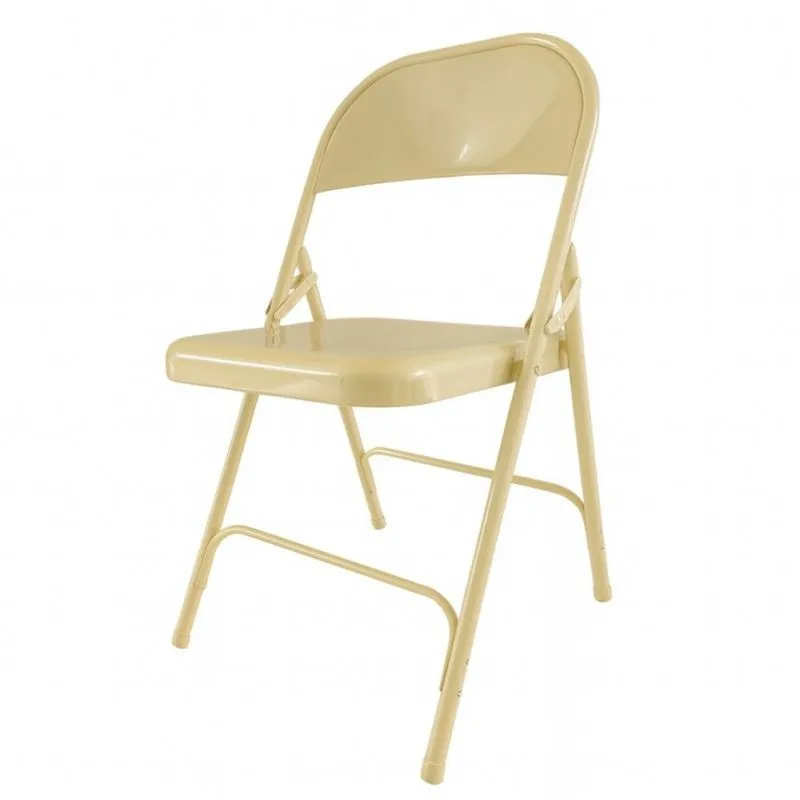 Chaise en métal pliante beige