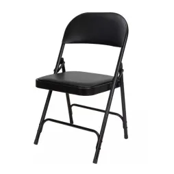 Chaise pliante avec assise et dossier en vinyle Chaise pliante avec assise et dossier en vinyle