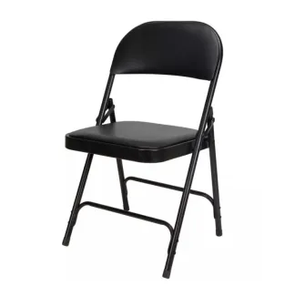 Chaise pliante avec assise et dossier en vinyle