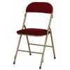 Chaise pliante en velours classée au feu M2 avec système d'accroche