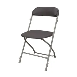 Chaise polypropylène pliante, coloris gris