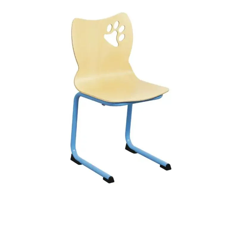Chaise maternelle à appui sur table piétement bleu Chaise maternelle à appui sur table piétement bleu