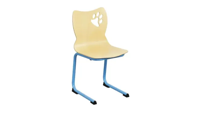 Chaise maternelle à appui sur table piétement bleu Chaise maternelle à appui sur table piétement bleu