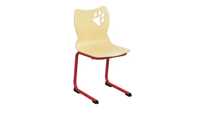 Chaise écolier coque et appui sur table structure rouge Chaise écolier coque et appui sur table structure rouge