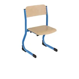 Chaise scolaire à appui sur table, structure bleu Chaise scolaire à appui sur table, structure bleu