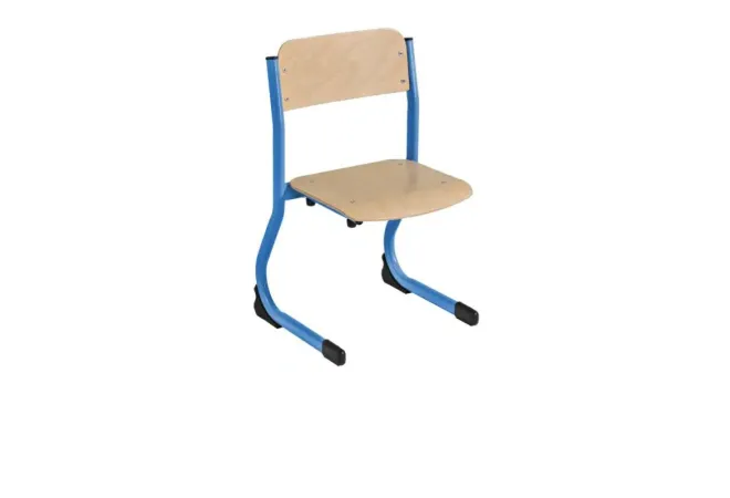 Chaise scolaire à appui sur table, structure bleu Chaise scolaire à appui sur table, structure bleu