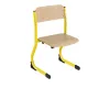 Chaise à appui sur table pour école maternelle piétement jaune Chaise à appui sur table pour école maternelle piétement jaune