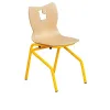 Chaise d'école maternelle à appui sur table structure jaune