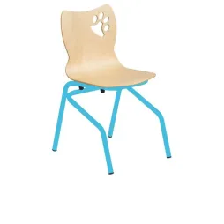 Chaise à coque pour maternelle structure bleue claire