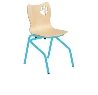 Chaise à coque pour maternelle structure bleue claire