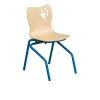 Chaise appui sur table pour écolier de maternelle avec structure bleue