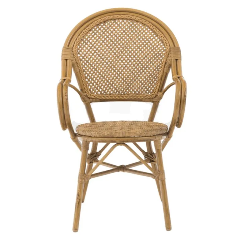 Fauteuil jardin extérieur en aluminium et rotin synthétique