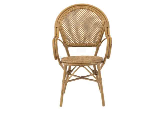 Fauteuil jardin extérieur en aluminium et rotin synthétique