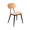 Chaise de restaurant assise bois et structure acier