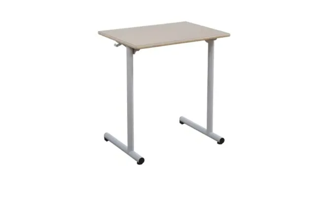 Bureau scolaire fixe 1 place en mélaminé Bureau scolaire fixe 1 place en mélaminé