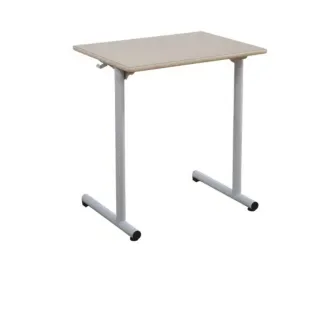 Bureau scolaire fixe 1 place en mélaminé