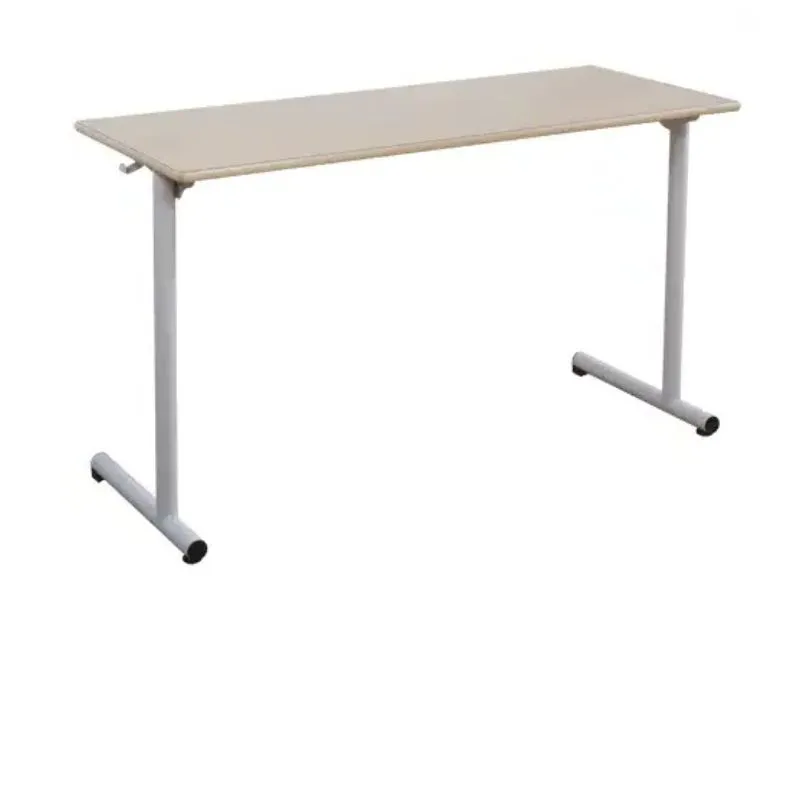 Bureau scolaire fixe double en mélaminé Bureau scolaire fixe double en mélaminé