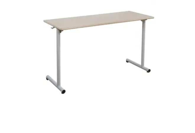 Bureau scolaire fixe double en mélaminé Bureau scolaire fixe double en mélaminé